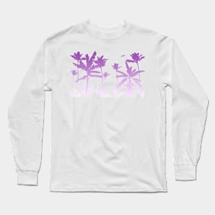 Pink sunset on the beach Long Sleeve T-Shirt